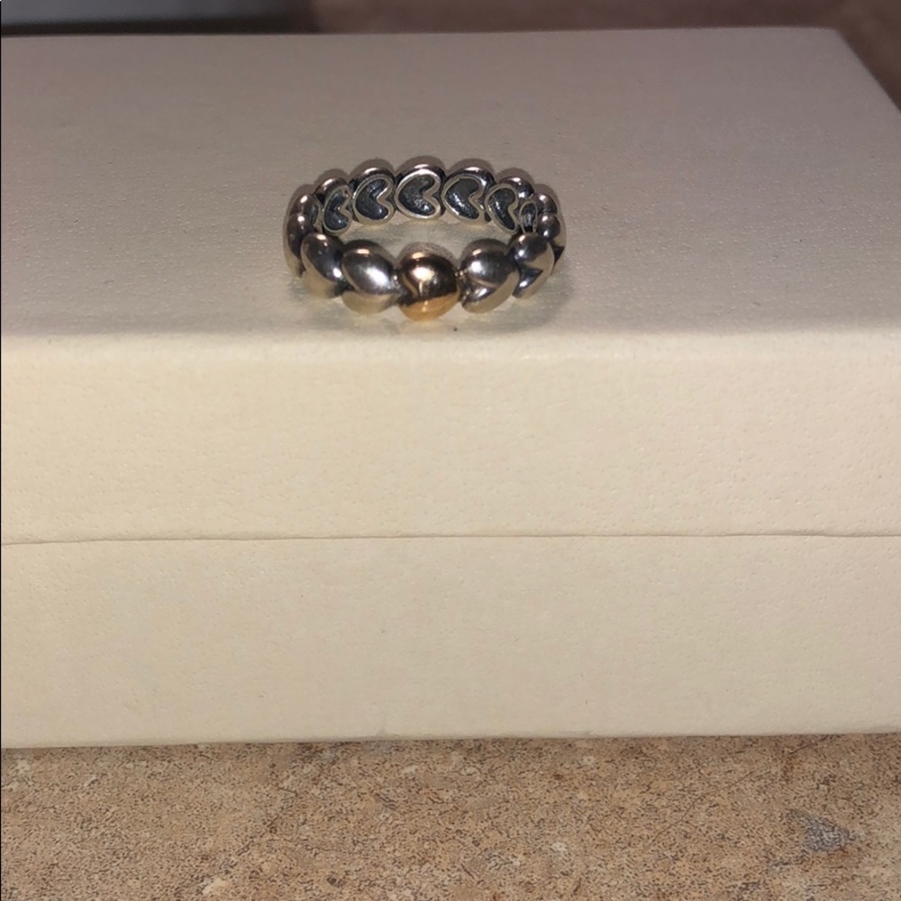 Pandora heart ring with gold center!
